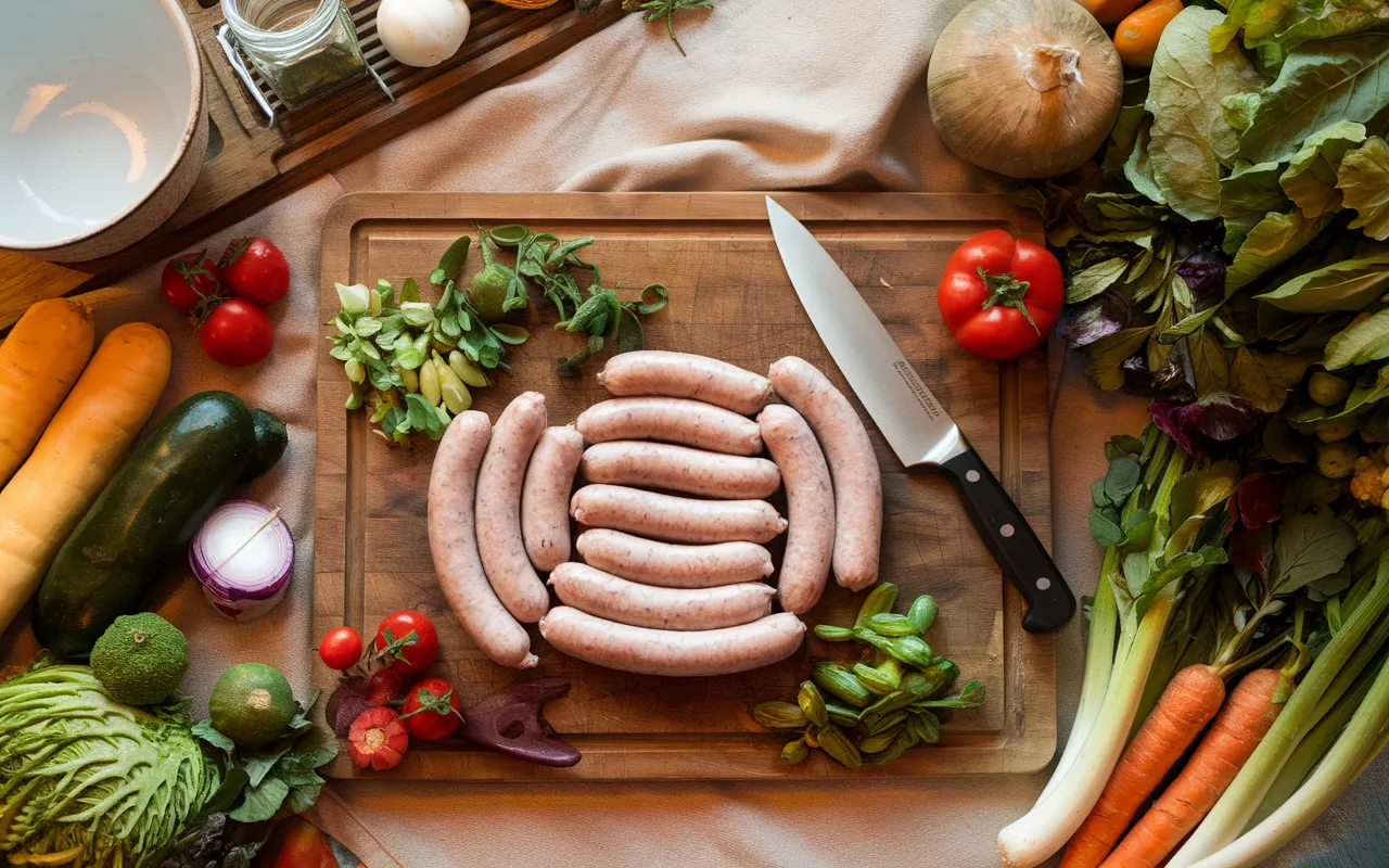  Sliced Vietnamese sausage on a plate ready to be served