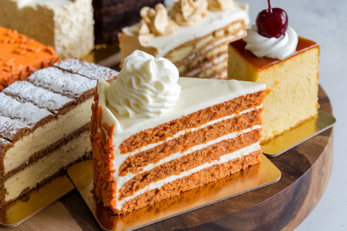  What type of cake is the most moist? A collage of various moist cake types.